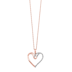 1/4ct tw Diamond Heart Pendant in 10K White Gold