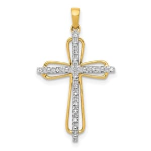 Diamond Cross in 10K Yellow Gold .03ct tw.