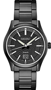 Seiko SUR515 Men's Stainless Steel Black Ion Finish Watch