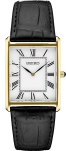 Seiko SWR052 Essentials Quartz Leather Strap Watch
