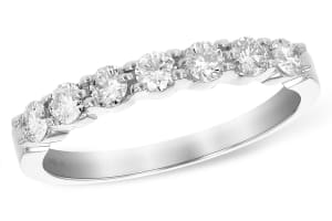1/2 Carat 14K White Gold  Diamond Band