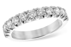 White Gold 1ct Diamond Straight Line Band