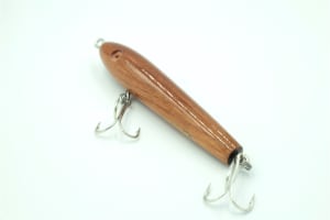 Ready to Paint | 5.25" inch wood tail weighted Walk-the-Dog Musky & Surf Fishing lure