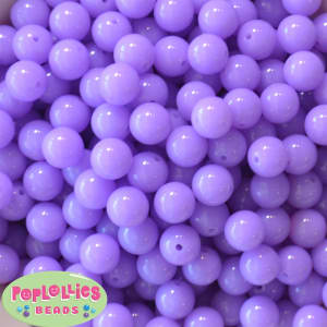 12mm Neon Lavender  Acrylic Bubblegum Beads sold in packages of 50 beads