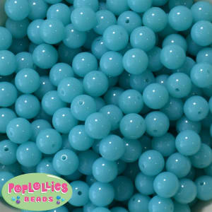 12mm Neon Sky Blue  Acrylic Bubblegum Beads sold in packages of 50 beads
