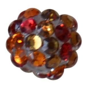 12mm Fall Confetti Rhinestone Bead