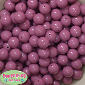 14mm Mauve Acrylic Bubblegum Beads