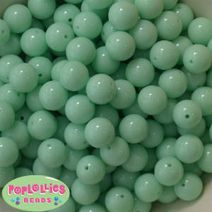14mm Pastel Green Acrylic Bubblegum Beads