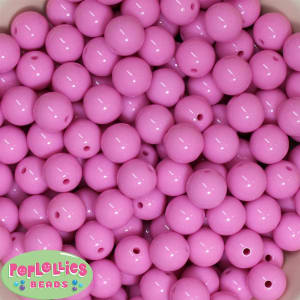 14mm Pink Acrylic Bubblegum Beads