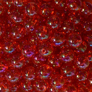 16mm Clear Red Bubble Acrylic Bubblegum Beads