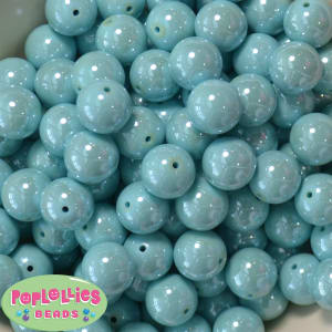16mm Arctic Blue Miracle Beads 20pc