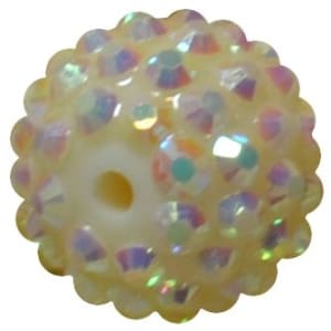 16mm Cream Rhinestone Beads
