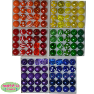 Bulk Mix of Rainbow Bright Theme Bubblegum Beads 120pc