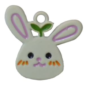 Small Enamel rabbit Charm