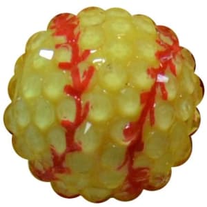 20mm Rhinestone Softball Bubblegum Beads