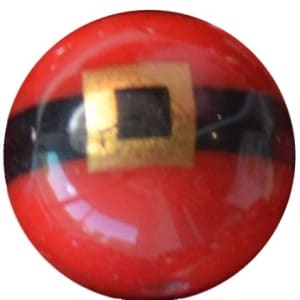 20mm Santa Claus Print Bubblegum Beads