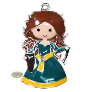 Merida Inspired Archery Princess Enamel Pendant
