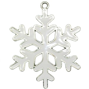 Enamel Snowflake Pendant 35mm x 35mm