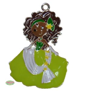 Princess Tiana Enamel Pendant 52mm x 25mm