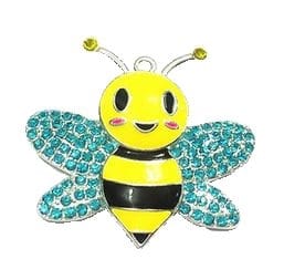 Bumblebee Rhinestone Enamel Pendant