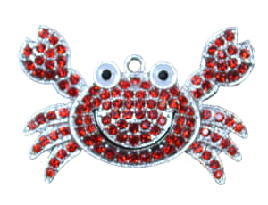 Cute Little Crab Rhinestone Pendant