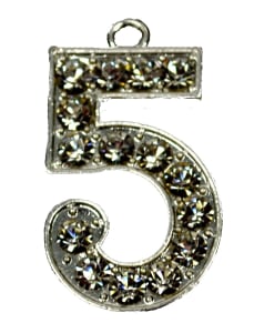 Five 5 Rhinestone Pendant