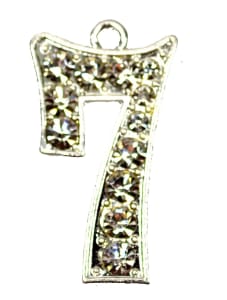 Seven 7 Rhinestone Age Pendant