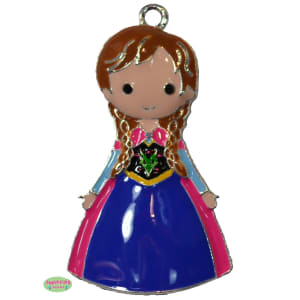 Ice Princess Inspired Anna Enamel Pendant