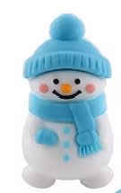 Winter Snowman 3-D Silicone Focal Bead