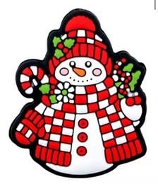 Adorable Christmas Snowman Silicone Focal Bead