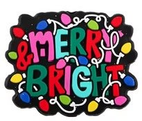 Adorable Merry and Bright Silicone Bead