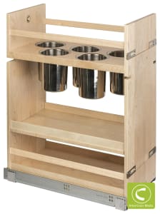 Century Components SIGCAN115PF 11-7/8" Canister Pull-Out Organizer - Solid Maple - Remodel Market