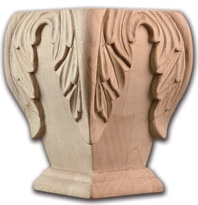 Acanthus Bunn Foot - Maple