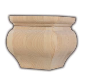 Coved Maple Bunn Foot - From Hardware and Molding