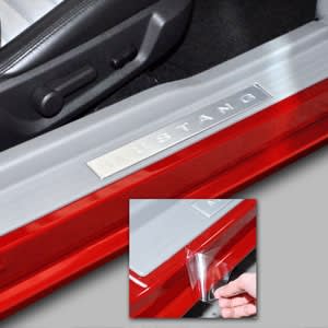 Door Sill Cover Fits VW Tiguan 2017-2023 Dark Chrome Sport LED Scuff Cover  Steel 