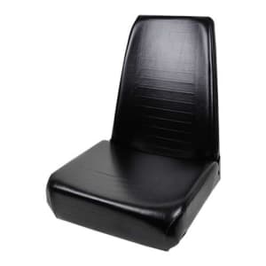 Concentric Steel Pan Seat with Backrest, Black 32000-BK