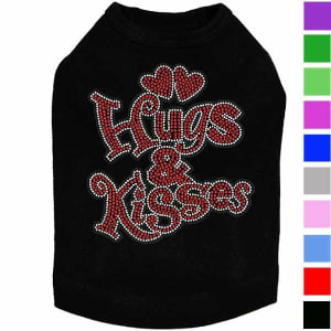 Designer Dog Shirt | Rhinestone | Hugs & Kisses