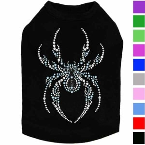 Halloween Rhinestone Spider Dog Shirt
