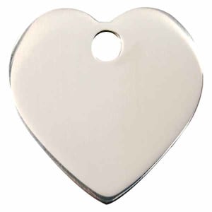 Stainless Steel Heart Pet ID Tags