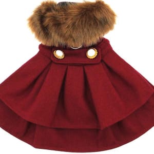 Designer Small Dog Coat with Matching Leash