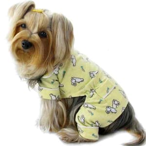 Flannel Dog Pajamas | Teddy Bear Love