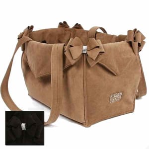 Nouveau Bow Luxury Dog Carrier | Ultrasuede