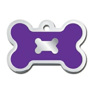 Dog ID Tags | Purple Bone | Personalized
