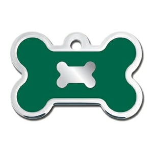 Dog ID Tags | Green Bone | Personalized, Engraved