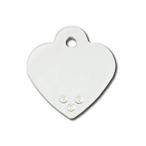 Designer Dog Cat ID Tags | AB Crystals Heart