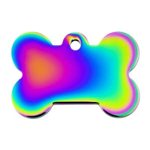 Dog ID Tags | Rainbow Bone  | Personalized