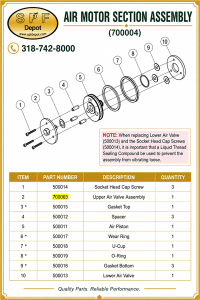IPM 700003 Upper Air Valve Assembly