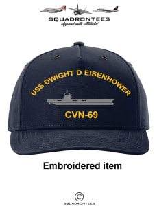 USS Dwight D. Eisenhower CVN-69 Hat, USN Licensed Product