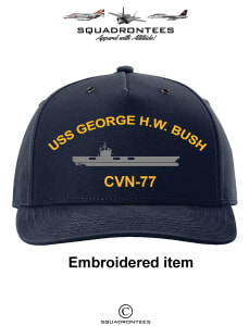 USS George H. W. Bush CVN-77 Hat, USN Licensed Product