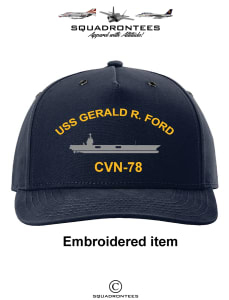 USS Gerald R. Ford CVN-78 Hat, USN Licensed Product